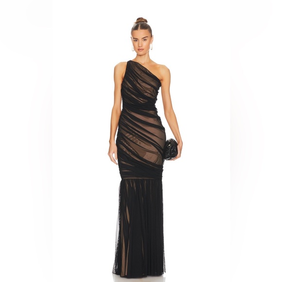 DIANA FISHTAIL GOWN IN BLACK MESH & NUDE
Norma Kamali -XS - Picture 2 of 4